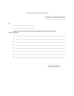 BTI Form for Vehicle Alterations | PDF | Business | Technology ...