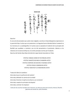 COMPENDIO DE DIVERSOS TEMAS DE KARATE DO SHOTO KAN 
Colección de recortes tomados de la Internet, con diversos temas de la te