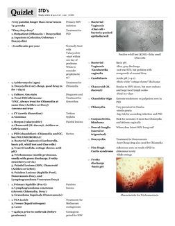 1. -Very painful, longer than recurrences
*3-4 weeks
Primary HSV
infection
2. "Floxy foxy doxy"
1. Outpatient (Ofloxacin + Do