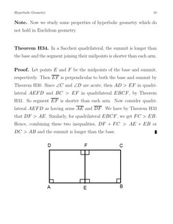 Hyperbolic Geometry
10
Note. Now we study some properties of hyperbolic geometry which do
not hold in Euclidean geometry.
The
