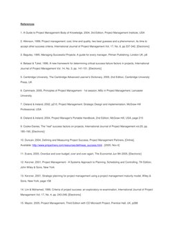 Project Management Reference List | PDF | Project Management | Business