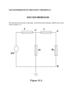 Solved Thevenin's Theorem Problems | PDF | Electrical Network ...