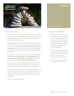 HUM680:	  Capstone	  Project	  Syllabus	  
3	  
Semester	  Workflow	  
1.
After	  the	  first	  week	  of	  intro