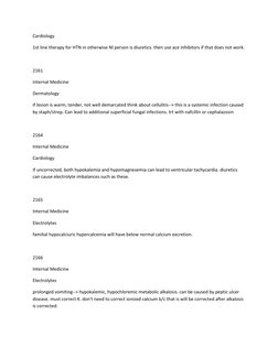 Cardiology 
1st line therapy for HTN in otherwise Nl person is diuretics. then use ace inhibitors if that does not work.