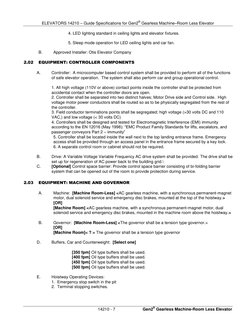Otis Gen2 Specifications | PDF | Elevator | Door