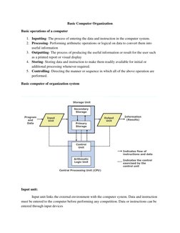 Five Basic Computer Operations Explained | PDF | Computer Data Storage ...