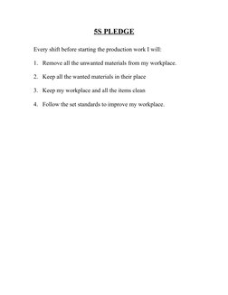 5S Workplace Commitment Pledge | PDF | Career & Growth