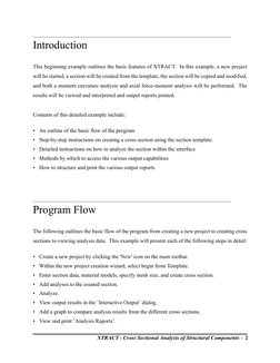 XTRACT - Cross Sectional Analysis of Structural Components -  2
Introduction
This beginning example outlines the basis featur
