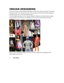 Top Indian Fashion Designers List | PDF | Fashion