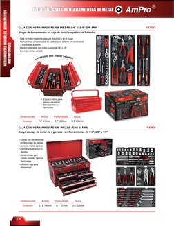 2-A
JUEGOS DE CAJAS DE HERRAMIENTAS DE METAL
CAJA CON HERRAMIENTAS 69 PIEZAS 1/4” & 3/8” DR. MM
CAJA CON HERRAMIENTAS 126 PIE