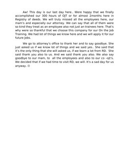 Aw! This day is our last day here.. Were happy that we finally 
accomplished our 300 hours  of OJT  or for almost 2months her