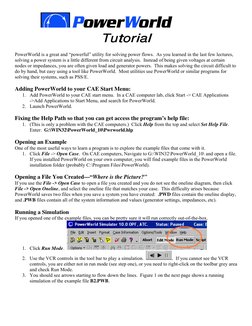 PowerWorld Simulation Tutorial Guide | PDF | Power (Physics) | Computer ...