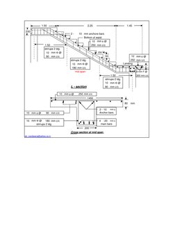 Stringer Axis Central Stringer Beam Staircase Design | PDF | Stairs | Structural ...
