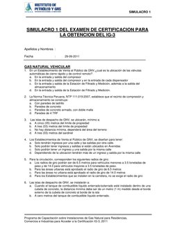SIMULACRO 1 
 
 
 
 
 
Programa de Capacitación sobre Instalaciones de Gas Natural para Residencias,  
 
Comer