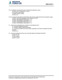 SIMULACRO 1 
 
 
 
 
 
Programa de Capacitación sobre Instalaciones de Gas Natural para Residencias,  
 
Comer