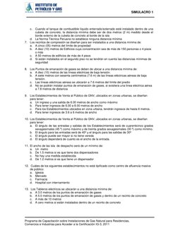 SIMULACRO 1 
 
 
 
 
 
Programa de Capacitación sobre Instalaciones de Gas Natural para Residencias,  
 
Comer