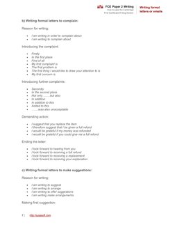 FCE Paper 2 Writing 
How to pass the Cambridge 
First Certificate W riting Section 
 
Writing formal 
letters or emails