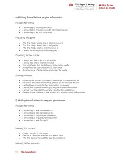 FCE Paper 2 Writing 
How to pass the Cambridge 
First Certificate W riting Section 
 
Writing formal 
letters or emails