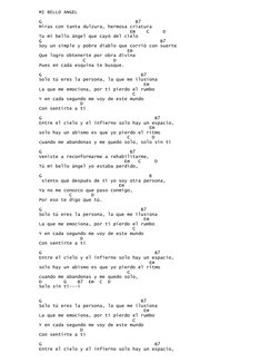 MI BELLO ANGEL 
 
G                                  B7 
Miras con tanta dulzura, hermosa criatura