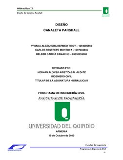 Hidraulica II 
                                                        
Diseño de Canaleta Parshall