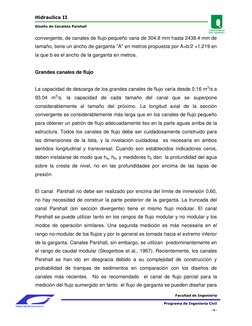 Hidraulica II 
                                                        
Diseño de Canaleta Parshall