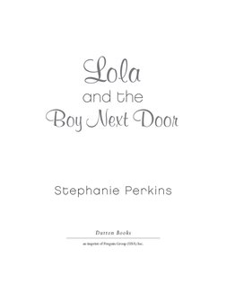 Lola and The Boy Next Door - Perkins Stephanie | PDF | Clothing ...
