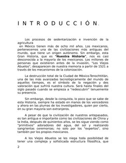 I  N  T  R  O  D  U  C  C  I  Ó  N . 
Los  procesos  de  sedentarización  e  invención  de  la 
agricultura
 en  México  tien