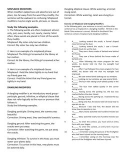 Understanding Misplaced Modifiers | PDF | Clause | Adjective
