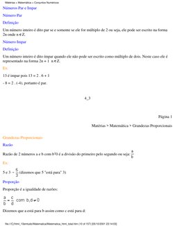 Números Par e Ímpar
Número Par
Definição
Um número inteiro é dito par se e somente se ele for múltiplo de 2 ou seja, ele pode