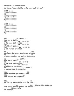LA RENGA – La nave del olvido 
La Renga 'Voy a bailar a la nave del olvido' 
 
Riff 1 ::: 
1)------------ 
2)------------ 
3)