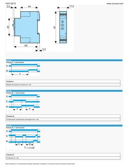 Curvas
Función A - 1 relé inversor
Función A
Retardo de la puesta en tensión de 1 relé
Curvas
Función Ac - 1 relé inversor
Fu
