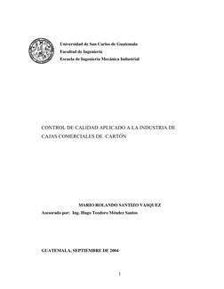 Universidad de San Carlos de Guatemala 
     Facultad de Ingeniería 
     Escuela de Ingeniería Mecánica Industrial