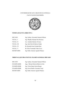 UNIVERSIDAD DE SAN CARLOS DE GUATEMALA 
FACULTAD DE INGENIERÍA 
 
 
 
 
 
 
 
NÓMINA DE JUNTA DIRECTIVA 
 
DECANO 
Ing. Sydne