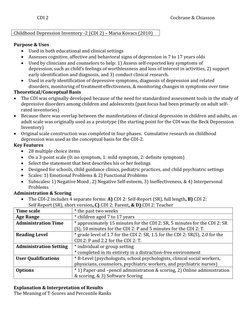 CDI 2: Assessment for Child Depression | PDF | Major Depressive ...