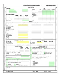 API 674 Reciprocating Pump Data Sheet | PDF | Technology & Engineering