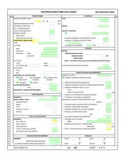 API 674 Reciprocating Pump Data Sheet | PDF | Technology & Engineering