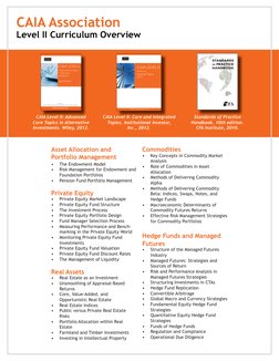 Caia Handbook.pdf CAIA Level I & II Curriculum Overview | PDF | Hedge Fund | Investment ...
