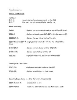 Nokia Command Cheat Sheet | PDF | Electronics | Areas Of Computer Science