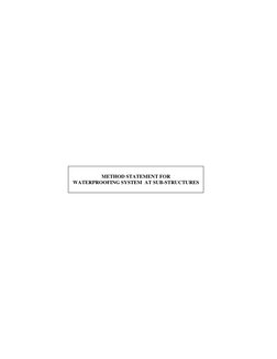 Waterproofing Method Statement for Substructures | PDF | Asphalt ...
