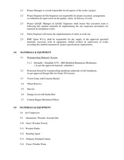 Waterproofing Method Statement for Substructures | PDF | Asphalt ...