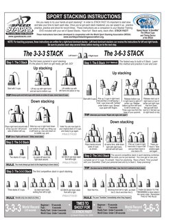Sport Stacking Techniques and Rules | PDF | Handedness | Sports
