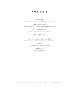 Bistro Appetizer and Entrée Menu | PDF | Food And Drink | Potato