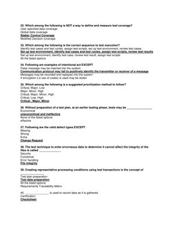 32. Which among the following is NOT a way to define and measure test coverage? 
User specified data coverage 
Global data