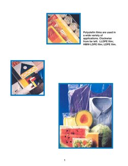 1
Polyolefin films are used in
a wide variety of
applications. Clockwise
from far left:  LLDPE film;
HMW-LDPE film; LDPE film