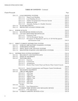 TABLE OF CONTENTS - Continued
Chapter/Paragraph
Page
320-1.3.3
LOAD SHEDDING SYSTEMS. . . . . . . . . . . . . . . . . . . . .