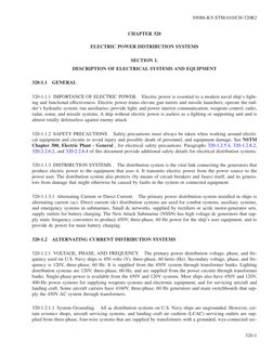 CHAPTER 320
ELECTRIC POWER DISTRIBUTION SYSTEMS
SECTION 1.
DESCRIPTION OF ELECTRICAL SYSTEMS AND EQUIPMENT
320-1.1
GENERAL
32
