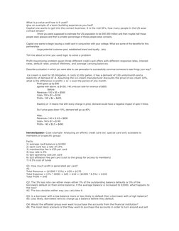 Capital One Case Interview Insights | PDF | Demand | Credit Card