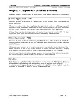 736/739 
Graduate Client-Side & Server-Side Programming 
Department of Information Sciences & Technology 
 
Rochester Institu