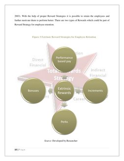 10 | P a g e  
 
2003). With the help of proper Reward Strategies it is possible to retain the employees and 
further motiv