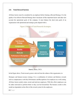 6 | P a g e  
 
2.0. 
Total Reward System 
 
All these factors must be considered by an employer before framing a Reward St